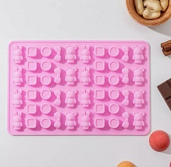 Форма для мармелада «Игрушки» 48 ячеек 20,7*13,7*1 см, цвет МИКС