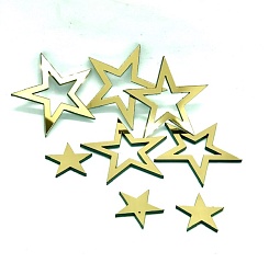 Звездочки золото 5 шт, акрил новый